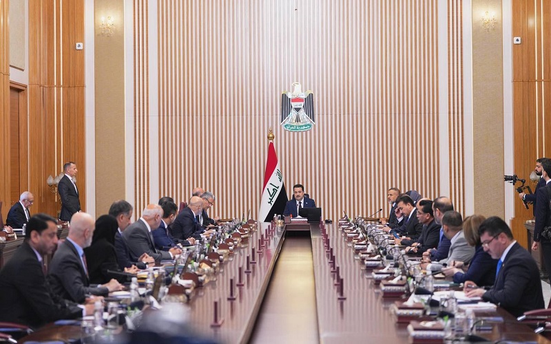 جلسة طارئة لمجلس الوزراء العراقي، برئاسة رئيس الوزراء محمد شياع السوداني