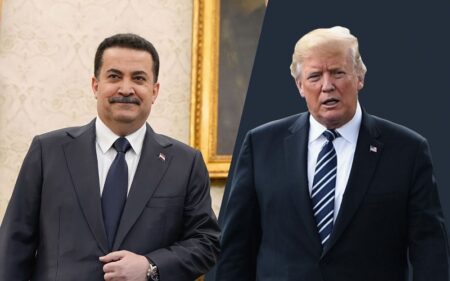 الرئيس الأمريكي دونالد ترامب، ورئيس الوزراء العراقي محمد شياع السوداني