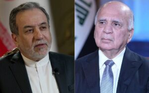 وزير الخارجية العراقي فؤاد حسين، ونظيره الإيراني عباس عراقجي