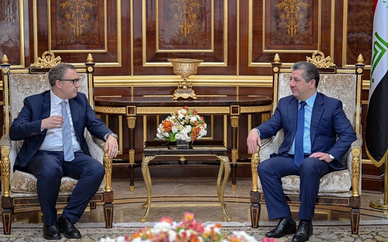 رئيس وزراء إقليم كوردستان مسرور بارزاني، يستقبل السفير التركي لدى العراق أنيل بورا إنان