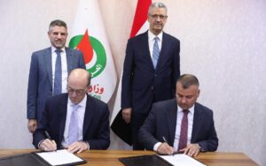 مراسيم توقيع اتفاق مبادئ بين شركتي "نفط الشمال" العراقية و"إتش كيه إن إنرجي" الأمريكية لاستثمار وتطوير حقل حمرين النفطي