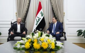 رئيس مجلس الوزراء العراقي محمد شياع السوداني، يستقبل رئيس الاتحاد الوطني الكردستاني بافل طالباني