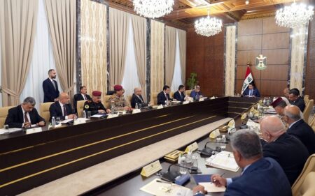 الاجتماع الدوري للمجلس الوزاري للأمن الوطني العراقي برئاسة رئيس مجلس الوزراء القائد العام للقوات المسلحة محمد شياع السوداني