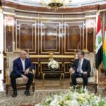 لقاء سابق بين رئيس حكومة إقليم كوردستان مسرور بارزاني، ورئيس الاتحاد الوطني الكوردستاني بافل طالباني