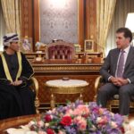رئيس إقليم كوردستان، نيجيرفان بارزاني، والممثل الخاص للأمين العام للأمم المتحدة في العراق، محمد الحسان