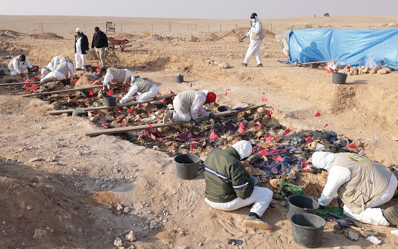 صورة أرشيفية لإحدى المقابر الجماعية لضحايا عمليات الأنفال