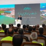 رئيس وزراء إقليم كوردستان مسرور بارزاني، يلقي كلمة خلال تدشين المرحلة الأولى من مشروع مياه الطوارئ في أربيل
