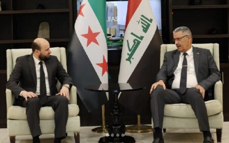 وزير النفط العراقي حيان عبد الغني السواد، يستقبل وزير الطاقة السوري محمد البشير