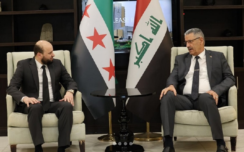 وزير النفط العراقي حيان عبد الغني السواد، يستقبل وزير الطاقة السوري محمد البشير