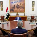 اجتماع الرئاسات الأربع في العراق، بحضور رئيس الوزراء محمد شياع السوداني ورئيس الجمهورية عبد اللطيف جمال رشيد ورئيس مجلس النواب محمود المشهداني ورئيس مجلس القضاء الأعلى فائق زيدان