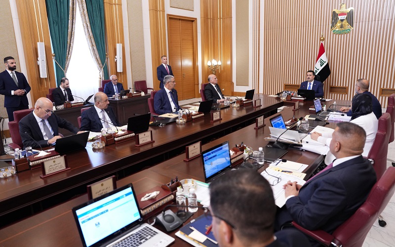 جلسة اعتيادية لمجلس الوزراء العراقي، برئاسة رئيس الوزراء محمد شياع السوداني