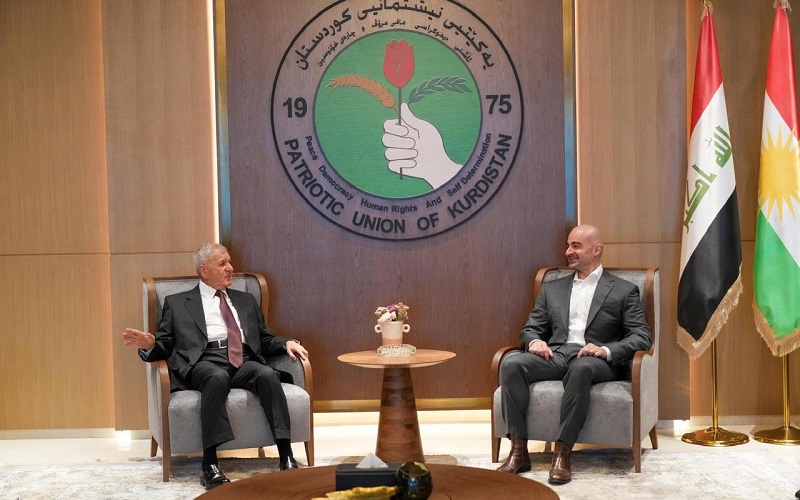 الرئيس العراقي عبد اللطيف جمال رشيد، يلتقي في السليمانية، رئيس الاتحاد الوطني الكوردستاني بافل جلال طالباني