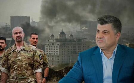 رئيس جبهه الشعب لاهور شيخ جنكي، ورئيس الاتحاد الوطني الكوردستاني بافل طالباني