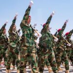 صورة أرشيفية لعرض عسكري لقوات البيشمركة