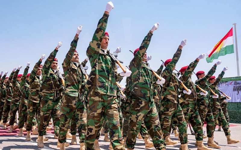 صورة أرشيفية لعرض عسكري لقوات البيشمركة