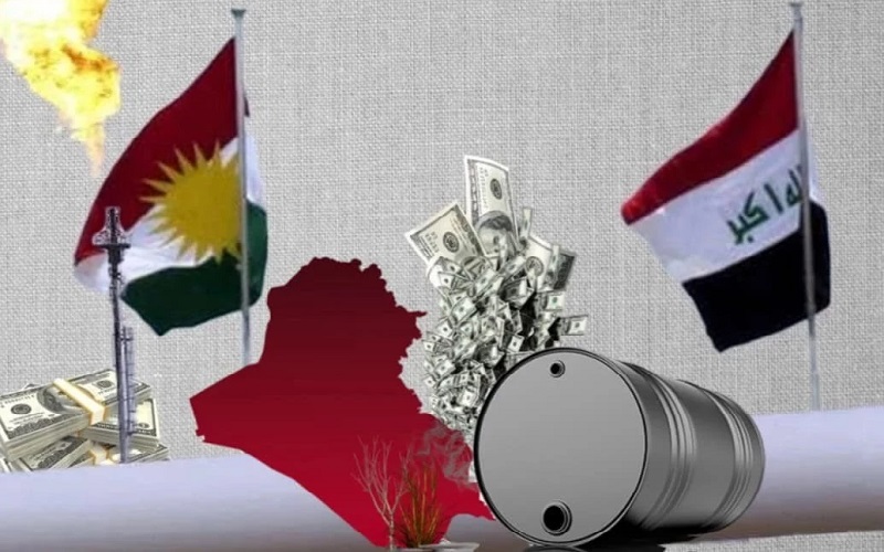 صوري تعبيرية عن القضايا النفطية والمالية بين الحكومة العراقية الاتحادية وحكومة إقليم كوردستان
