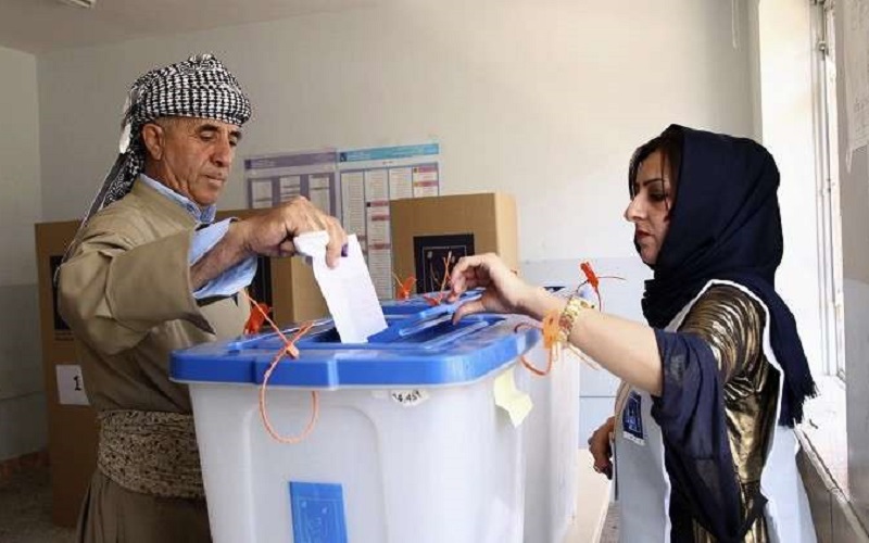 صورة أرشيفية لمركز اقتراع في إقليم كوردستان