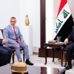 رئيس الوزراء العراقي محمد شياع السوداني، يستقبل القائم بأعمال السفارة الأميركية الجديد في بغداد جوشوا هاريس