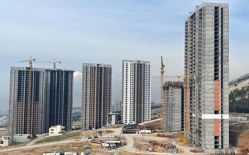 صورة لمجمعات سكنية قيد الانشاء في إقليم كوردستان