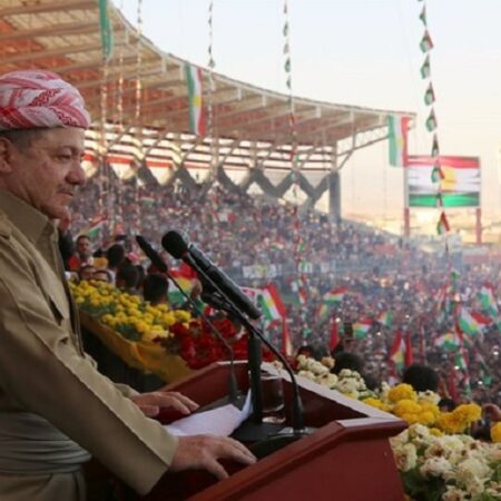 زعيم الحزب الديمقراطي الكوردستاني مسعود بارزاني