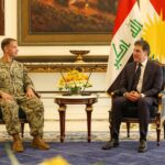 رئيس إقليم كوردستان نيجيرفان بارزاني يستقبل قائد القيادة المركزية الأمريكية الأدميرال براد كوبر