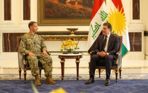 رئيس إقليم كوردستان نيجيرفان بارزاني يستقبل قائد القيادة المركزية الأمريكية الأدميرال براد كوبر