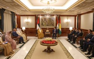 رئيس إقليم كوردستان نيجيرفان بارزاني، يستقبل وزير الدولة الإماراتي والمبعوث الخاص للشؤون الاقتصادية إلى الإقليم سعيد الهاجري والوفد المرافق له