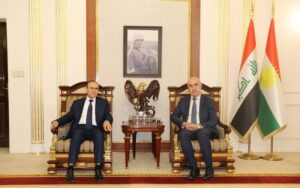 وزير الكهرباء في حكومة إقليم كوردستان كمال محمد صالح، يستقبل المدير العام لشركة "أتابير" التركية ألتان أناضول