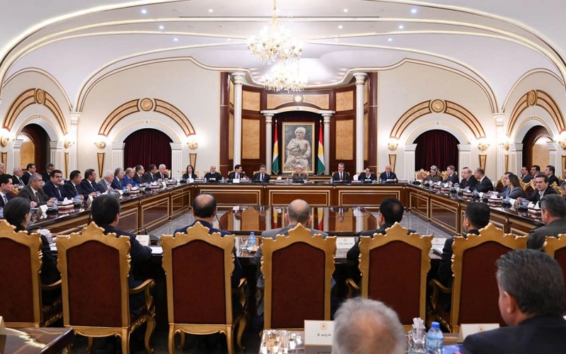 اجتماع اللجنة المركزية للحزب الديمقراطي الكوردستاني، برئاسة زعيم الحزب مسعود بارزاني