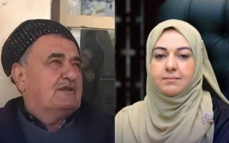 الرئيسة السابقة لبرلمان كوردستان ريواز فايق ووالدها فائق حسن