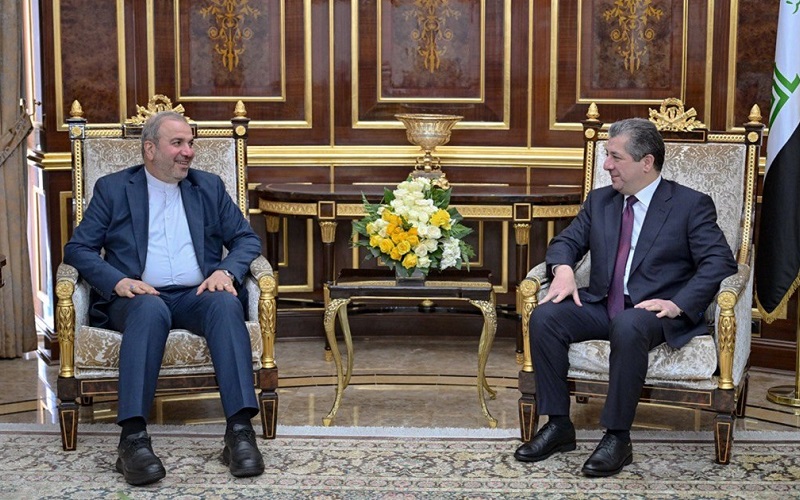 رئيس حكومة إقليم كوردستان مسرور بارزاني، يستقبل سفير الجمهورية الإسلامية الإيرانية لدى العراق محمد كاظم آل صادق