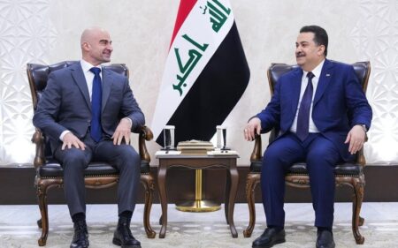 رئيس الوزراء العراقي محمد شياع السوداني يستقبل رئيس الاتحاد الوطني الكوردستاني بافل طالباني