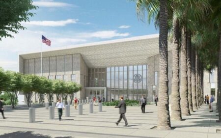 صورة تعبيرية للمبنى الجديد للقنصلية الأمريكية في أربيل