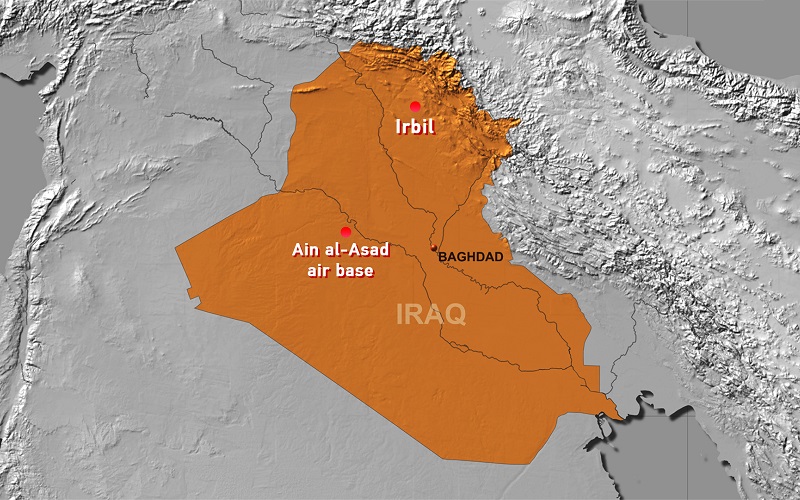 موقع قاعدة عين الأسد الجوية بمحافظة الأنبار غربي العراق
