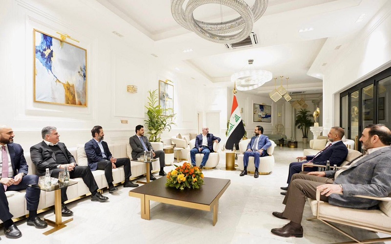 رئيس حزب تقدم محمد الحلبوسي، يستقبل رئيس الاتحاد الوطني الكوردستاني بافل طالباني