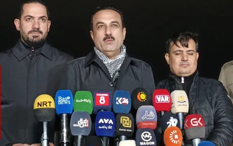 مؤتمر صحفي لمحافظ أربيل، عاصمة إقليم كوردستان أوميد خوشناو