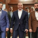 رئيس الاتحاد الوطني الكوردستاني بافل طالباني، يلتقي رئيس حزب تقدم محمد الحلبوسي، بحضور رئيس مجلس النواب العراقي هيبت الحلبوسي