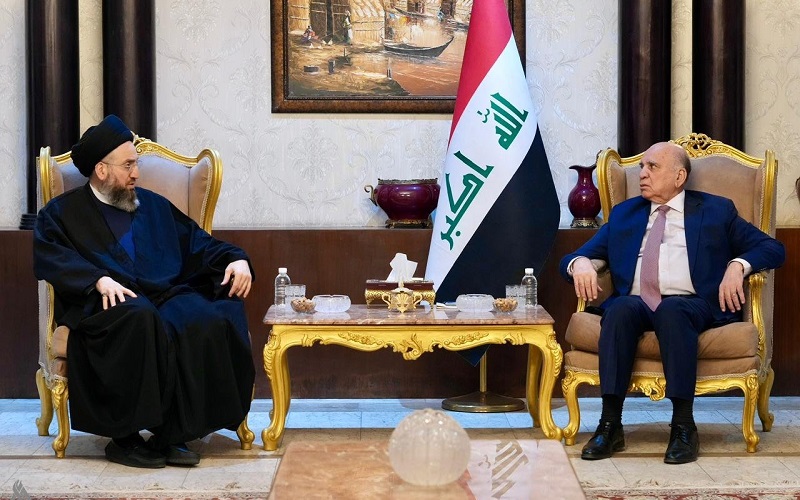 نائب رئيس الوزراء وزير الخارجية فؤاد حسين، يستقبل رئيس تيار الحكمة الوطني السيد عمار الحكيم