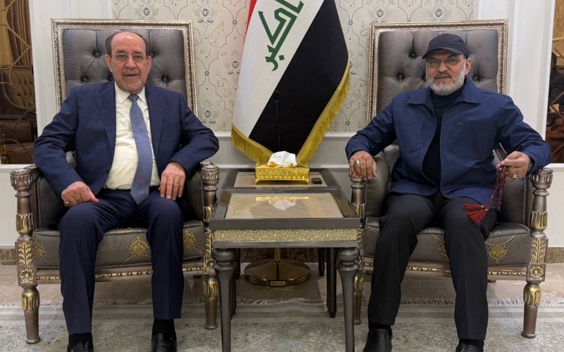 الأمين العام لكتائب سيد الشهداء أبو آلاء الولائي، يستقبل رئيس ائتلاف دولة القانون نوري المالكي