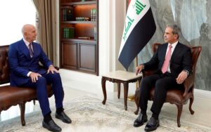 رئيس مجلس القضاء الأعلى العراقي القاضي فائق زيدان، يستقبل المبعوث الأمريكي الخاص توم باراك