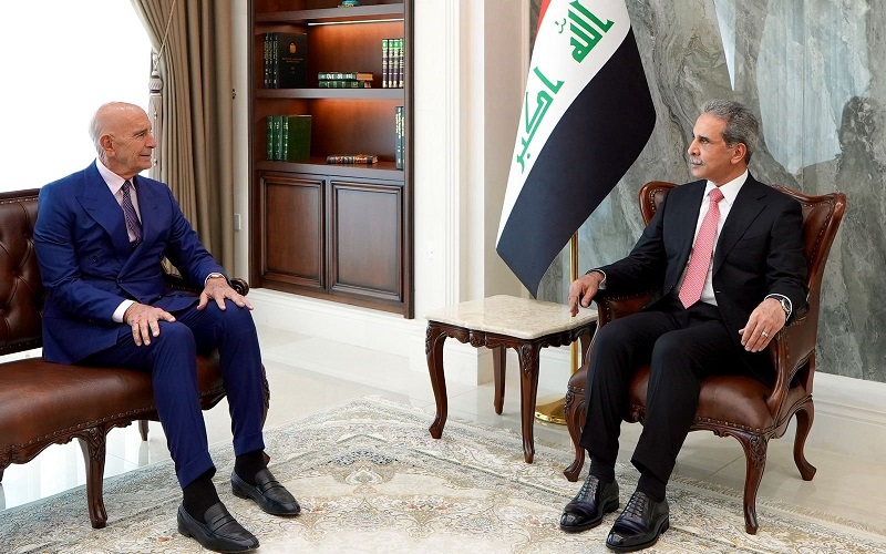 رئيس مجلس القضاء الأعلى العراقي القاضي فائق زيدان، يستقبل المبعوث الأمريكي الخاص توم باراك