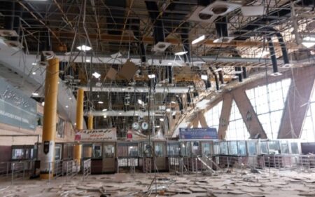 استهداف قاعة المسافرين في منفذ الشلامجة الحدودي بين العراق وإيران