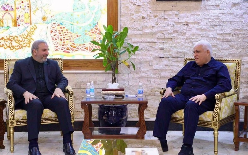 رئيس هيئة الحشد الشعبي فالح الفياض، يستقبل السفير الإيراني لدى العراق محمد كاظم آل صادق