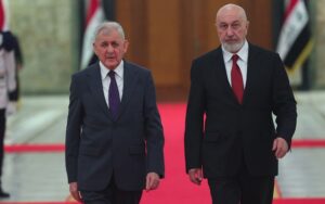 الرئيس العراقي الجديد نزار آميدي يتسلم مهام منصبه من الرئيس السابق عبد اللطيف رشيد