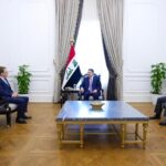 رئيس الوزراء العراقي محمد شياع السوداني يستقبل السفير الفرنسي في بغداد باتريك دوريل