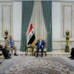 الرئيس العراقي نزار آميدي يستقبل القائم بأعمال السفارة الأمريكية في بغداد جوشوا هاريس