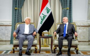 الرئيس العراقي نزار آميدي يستقبل رئيس هيئة الحشد الشعبي فالح الفياض
