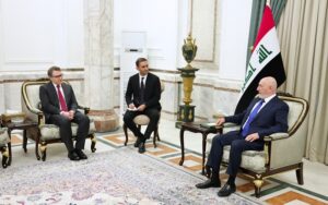 الرئيس العراقي نزار آميدي يستقبل السفير التركي في بغداد أنيل بورا إينان