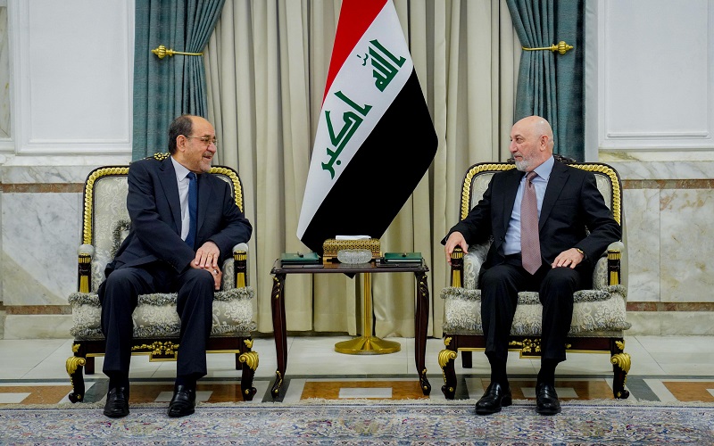 الرئيس العراقي نزار آميدي يستقبل رئيس ائتلاف دولة القانون نوري المالكي