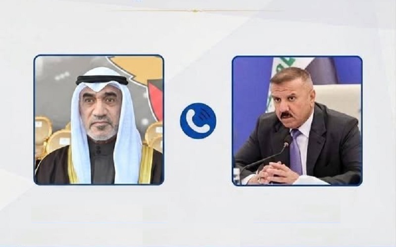وزير الداخلية العراقي عبد الأمير الشمري ونظيره الكويتي فهد اليوسف الصباح